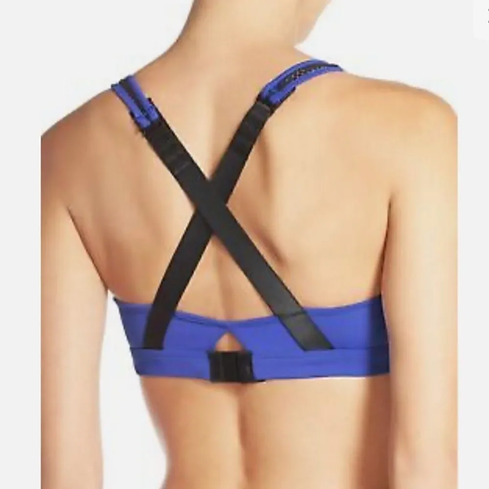 Wacoal Medium Impact Mesh Panel Dazzling Blue Sports Bra 852214 Size 36A/B